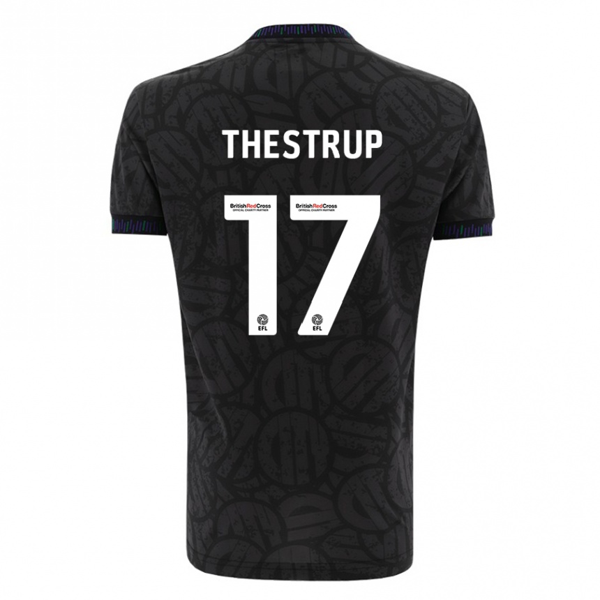 Mujer Fútbol Camiseta Amalie Thestrup #17 Negro 2ª Equipación 2023/24