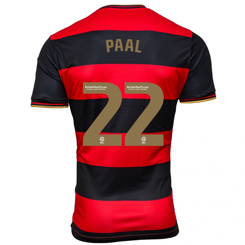 Mujer Fútbol Camiseta Kenneth Paal #22 Negro Rojo 2ª Equipación 2023/24