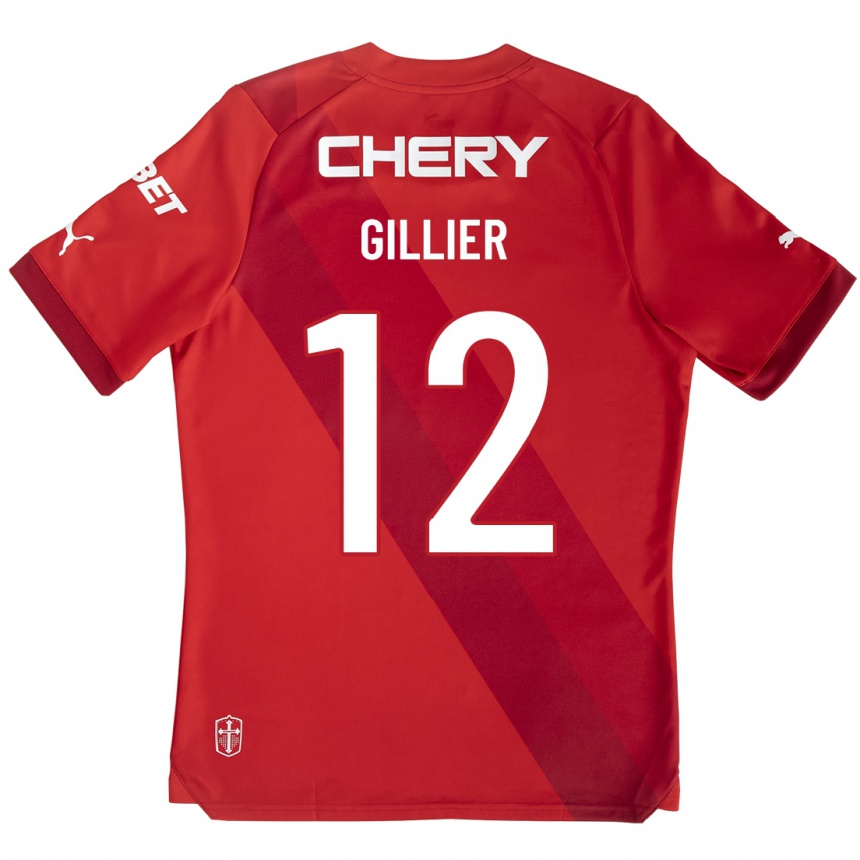 Mujer Fútbol Camiseta Thomas Gillier #12 Rojo 2ª Equipación 2023/24
