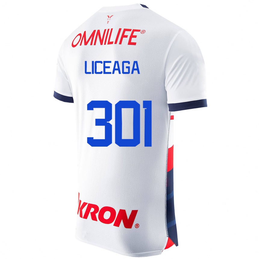 Mujer Fútbol Camiseta Juan Liceaga #301 Blanco 2ª Equipación 2023/24