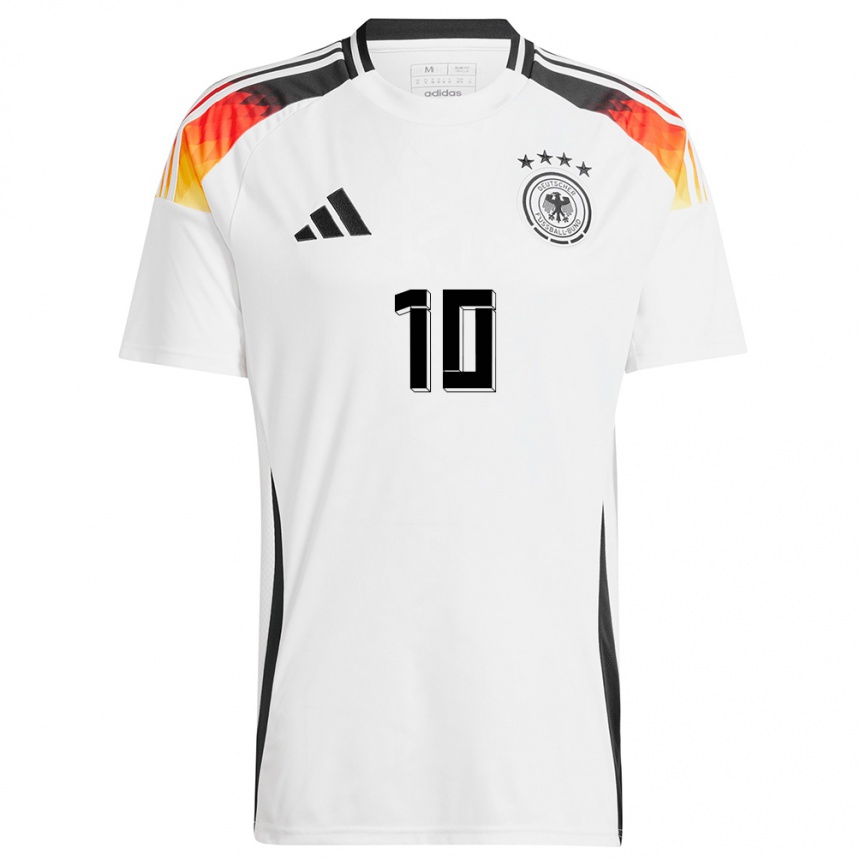 Niño Fútbol Camiseta Alemania Laura Freigang #10 Blanco 1ª Equipación 24-26