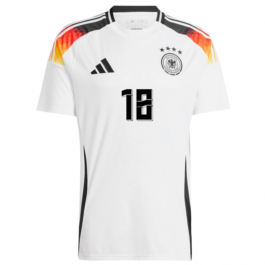 Niño Fútbol Camiseta Alemania Melanie Leupolz #18 Blanco 1ª Equipación 24-26