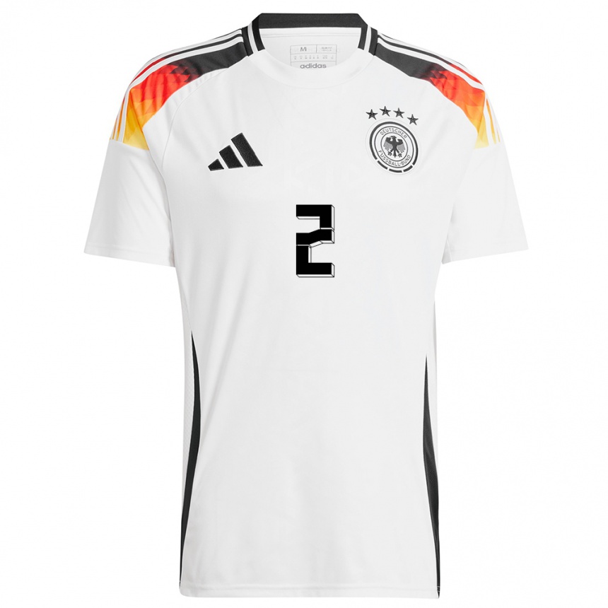 Niño Fútbol Camiseta Alemania Paul Lehmann #2 Blanco 1ª Equipación 24-26