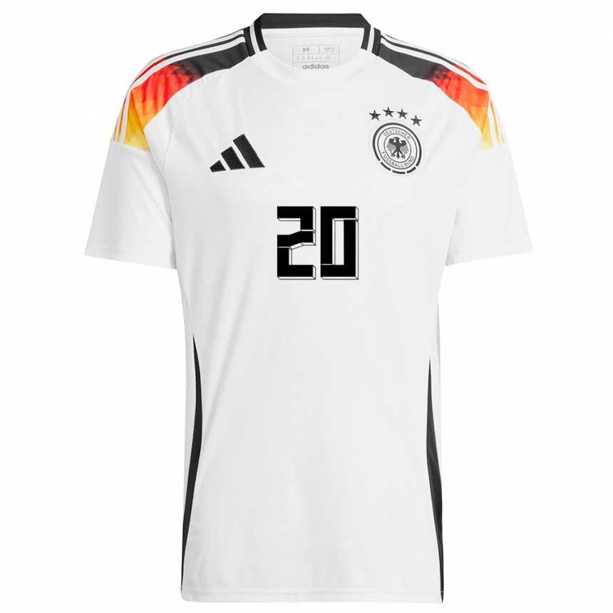 Niño Fútbol Camiseta Alemania Robin Gosens #20 Blanco 1ª Equipación 24-26