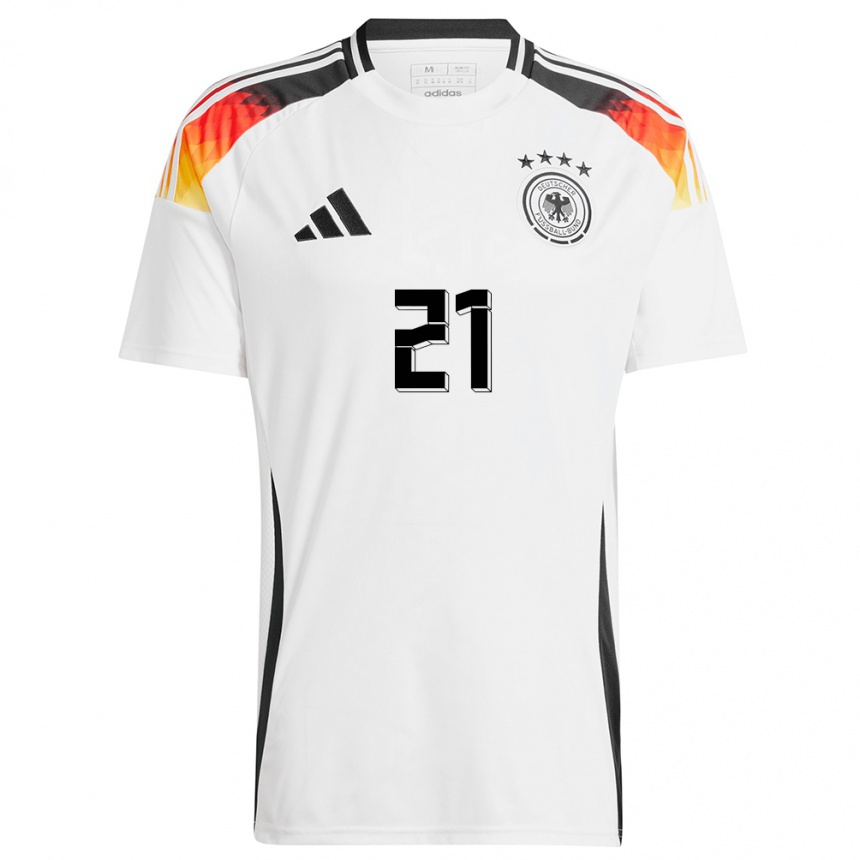 Niño Fútbol Camiseta Alemania Ilkay Gundogan #21 Blanco 1ª Equipación 24-26