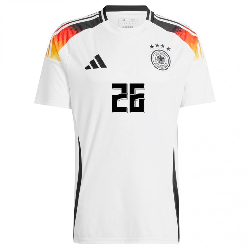 Niño Fútbol Camiseta Alemania Chantal Hagel #26 Blanco 1ª Equipación 24-26