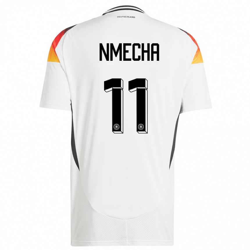 Niño Fútbol Camiseta Alemania Lukas Nmecha #11 Blanco 1ª Equipación 24-26