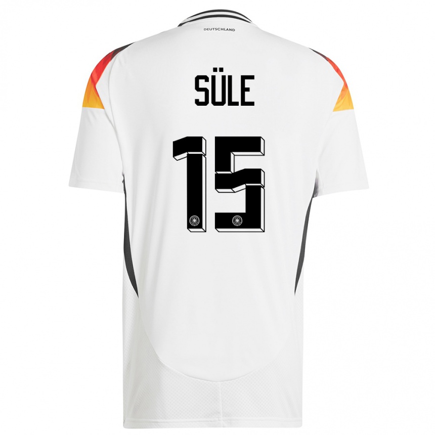 Niño Fútbol Camiseta Alemania Niklas Sule #15 Blanco 1ª Equipación 24-26