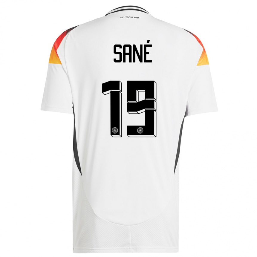 Niño Fútbol Camiseta Alemania Leroy Sane #19 Blanco 1ª Equipación 24-26