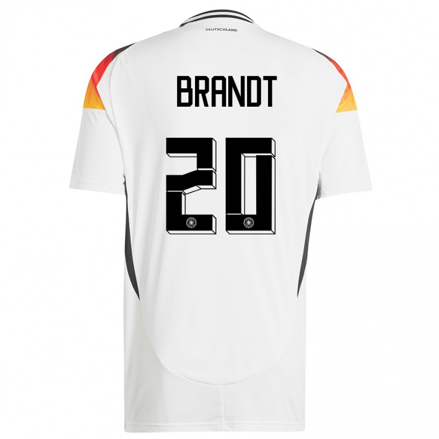 Niño Fútbol Camiseta Alemania Julian Brandt #20 Blanco 1ª Equipación 24-26