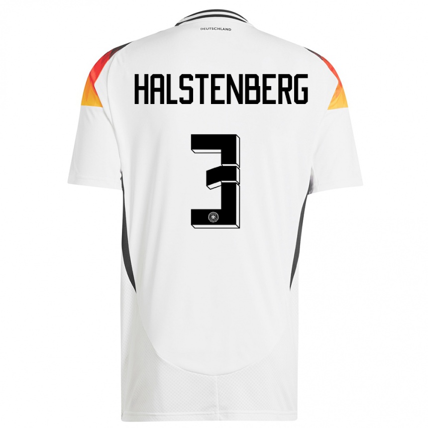 Niño Fútbol Camiseta Alemania Marcel Halstenberg #3 Blanco 1ª Equipación 24-26