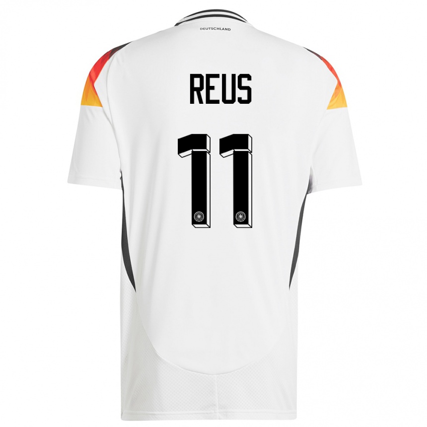 Niño Fútbol Camiseta Alemania Marco Reus #11 Blanco 1ª Equipación 24-26