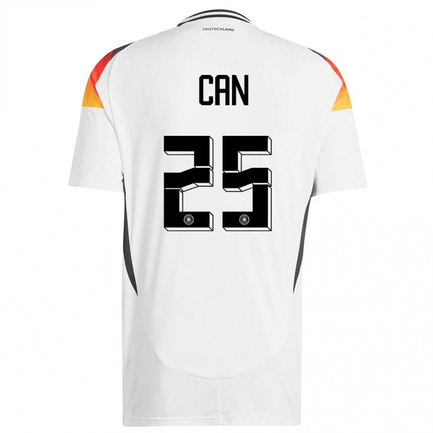 Niño Fútbol Camiseta Alemania Emre Can #25 Blanco 1ª Equipación 24-26