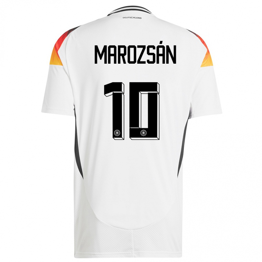 Niño Fútbol Camiseta Alemania Dzsenifer Marozsan #10 Blanco 1ª Equipación 24-26