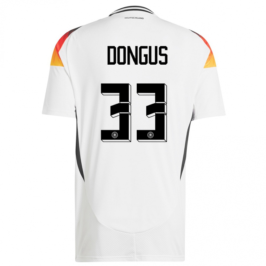 Niño Fútbol Camiseta Alemania Fabienne Dongus #33 Blanco 1ª Equipación 24-26