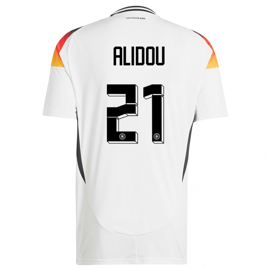 Niño Fútbol Camiseta Alemania Faride Alidou #21 Blanco 1ª Equipación 24-26