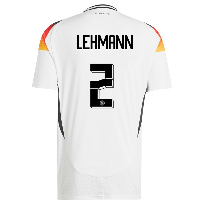 Niño Fútbol Camiseta Alemania Paul Lehmann #2 Blanco 1ª Equipación 24-26