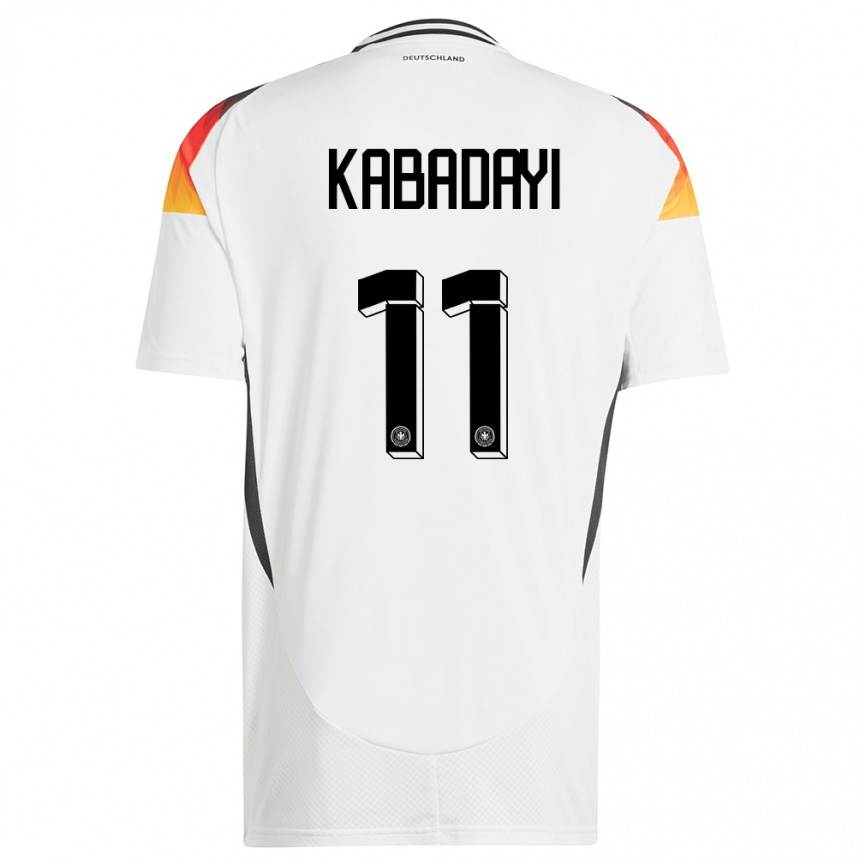 Niño Fútbol Camiseta Alemania Yusuf Kabadayi #11 Blanco 1ª Equipación 24-26