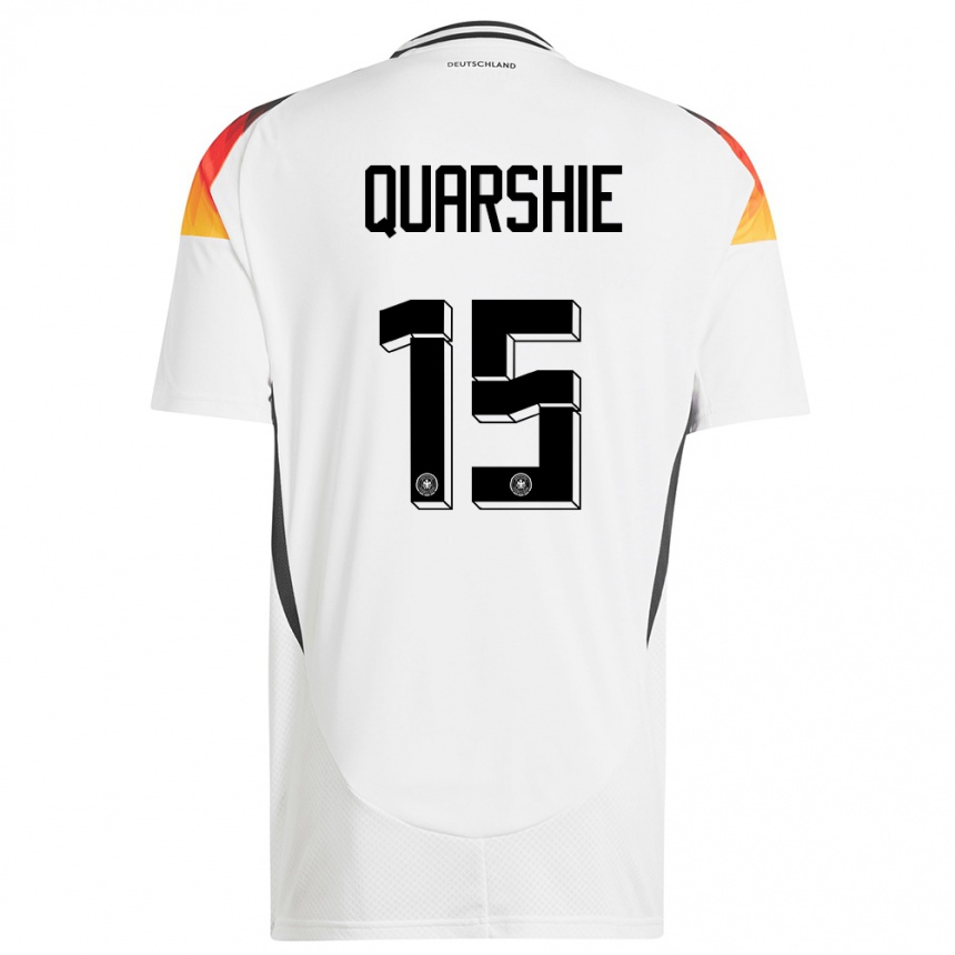 Niño Fútbol Camiseta Alemania Joshua Quarshie #15 Blanco 1ª Equipación 24-26