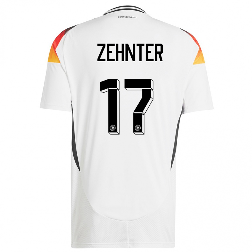 Niño Fútbol Camiseta Alemania Aaron Zehnter #17 Blanco 1ª Equipación 24-26