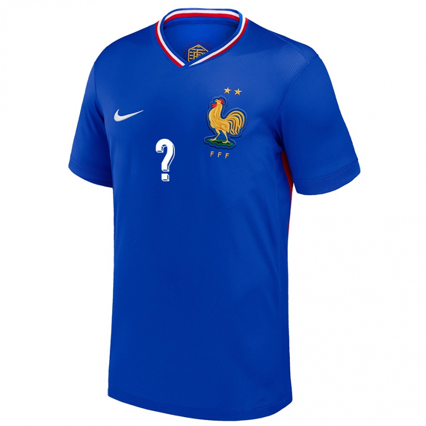 Niño Fútbol Camiseta Francia Su Nombre #0 Azul 1ª Equipación 24-26