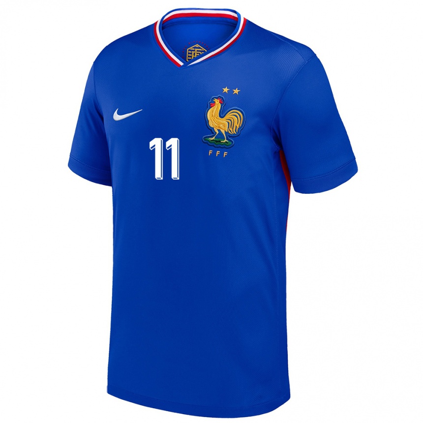 Niño Fútbol Camiseta Francia Lamine Cisse #11 Azul 1ª Equipación 24-26