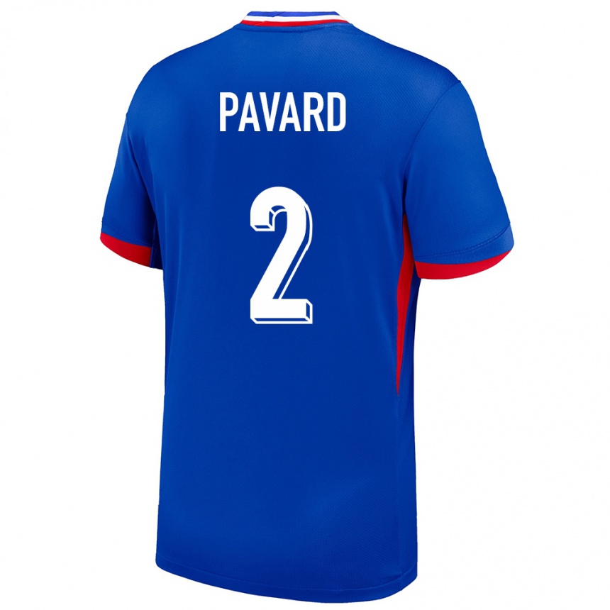 Niño Fútbol Camiseta Francia Benjamin Pavard #2 Azul 1ª Equipación 24-26