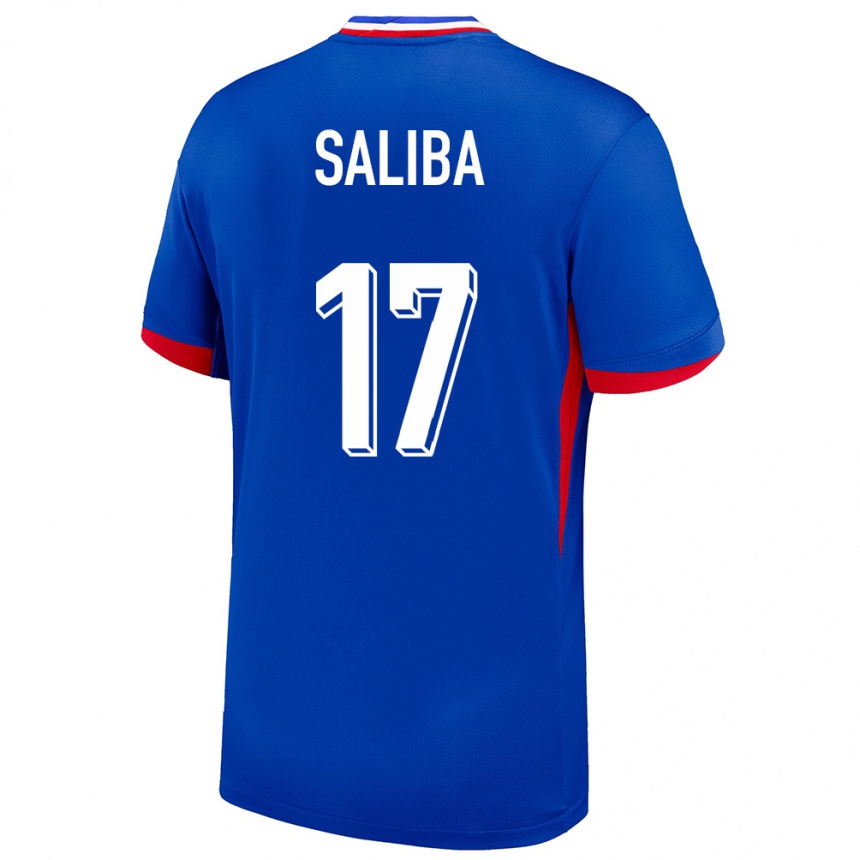 Niño Fútbol Camiseta Francia William Saliba #17 Azul 1ª Equipación 24-26