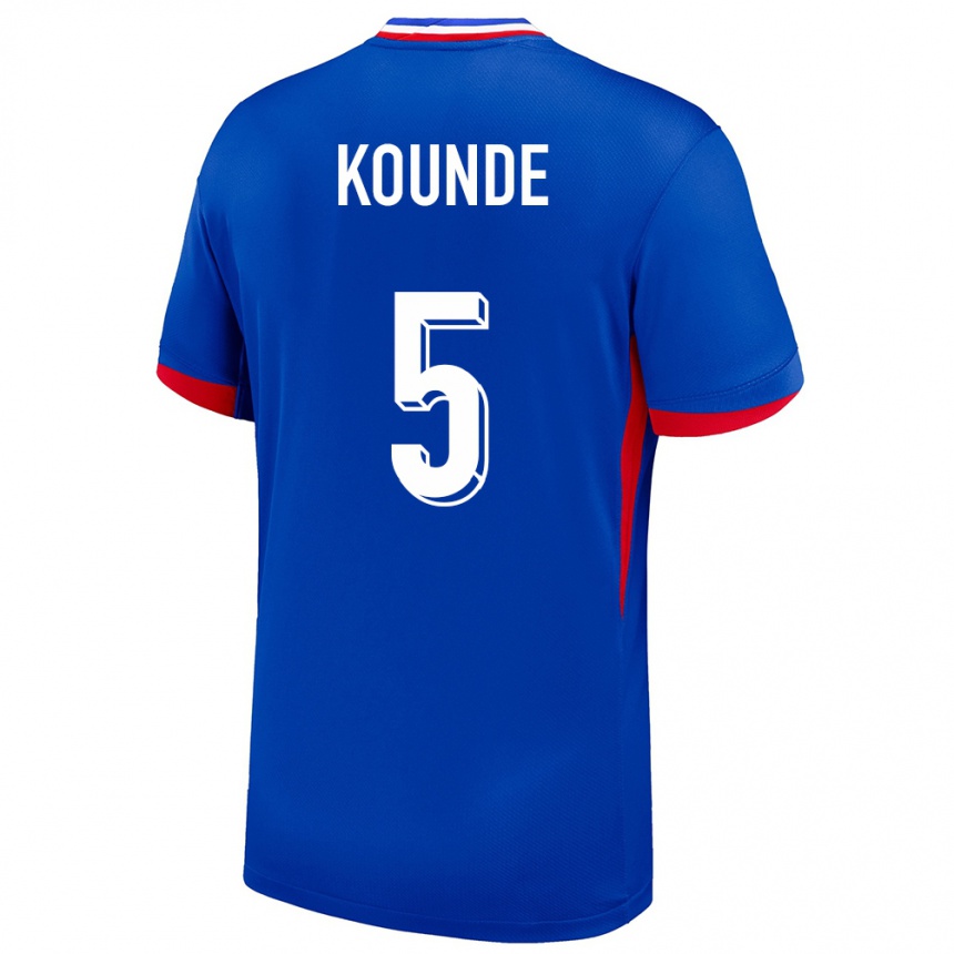 Niño Fútbol Camiseta Francia Jules Kounde #5 Azul 1ª Equipación 24-26