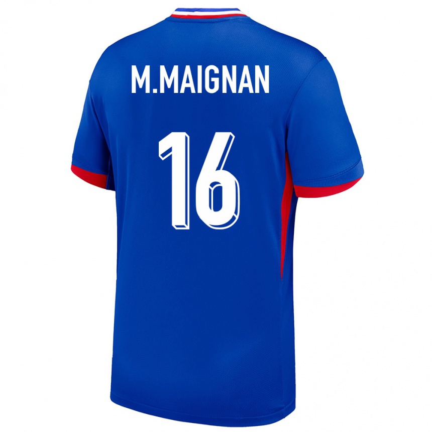 Niño Fútbol Camiseta Francia Mike Maignan #16 Azul 1ª Equipación 24-26