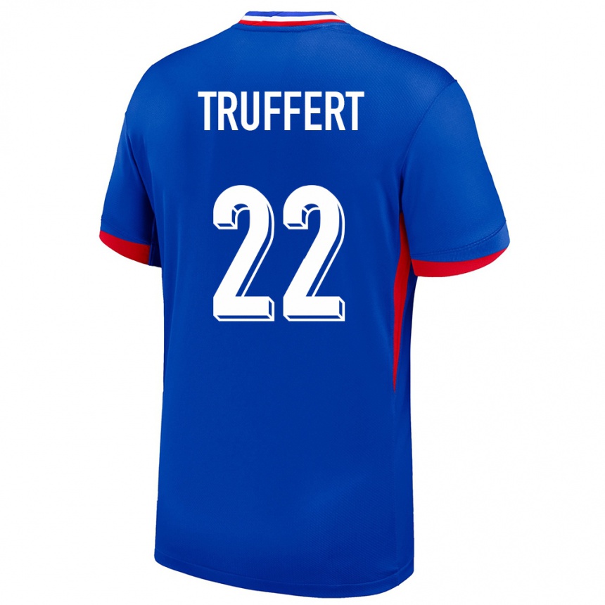 Niño Fútbol Camiseta Francia Adrien Truffert #22 Azul 1ª Equipación 24-26