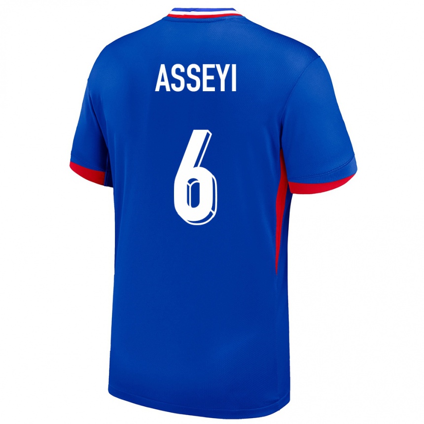 Niño Fútbol Camiseta Francia Viviane Asseyi #6 Azul 1ª Equipación 24-26