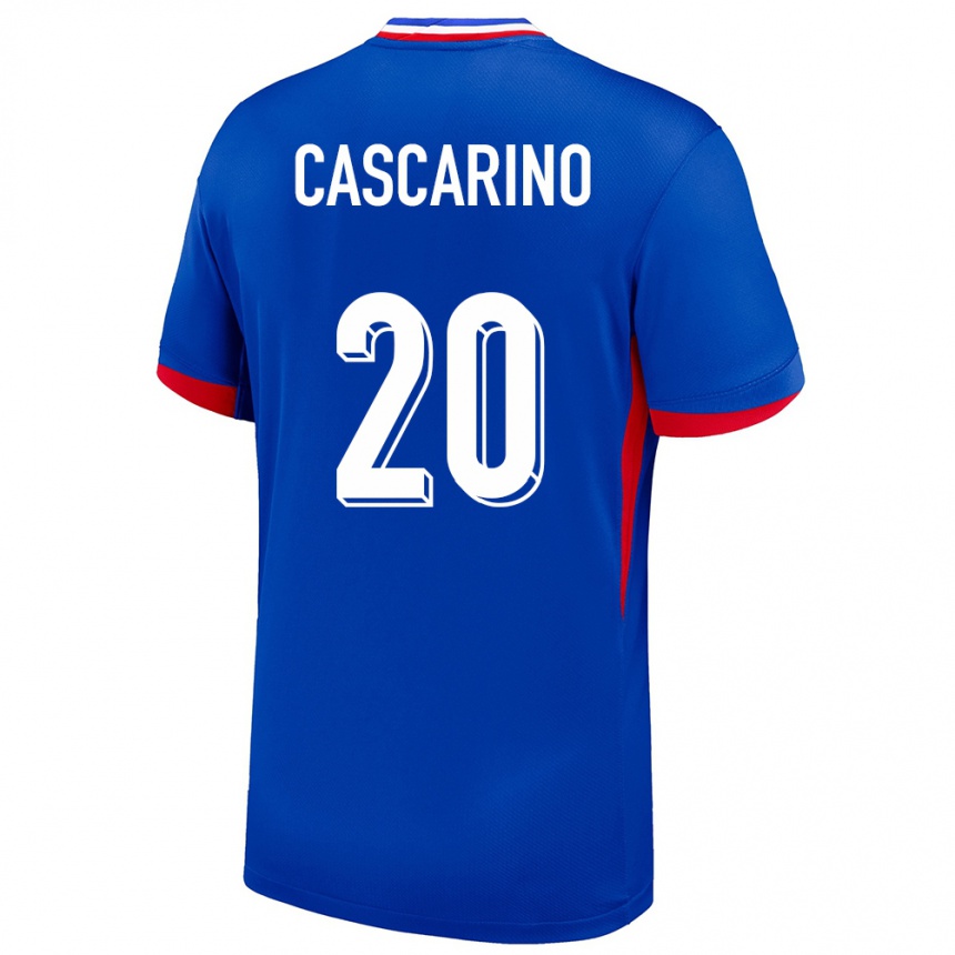 Niño Fútbol Camiseta Francia Delphine Cascarino #20 Azul 1ª Equipación 24-26