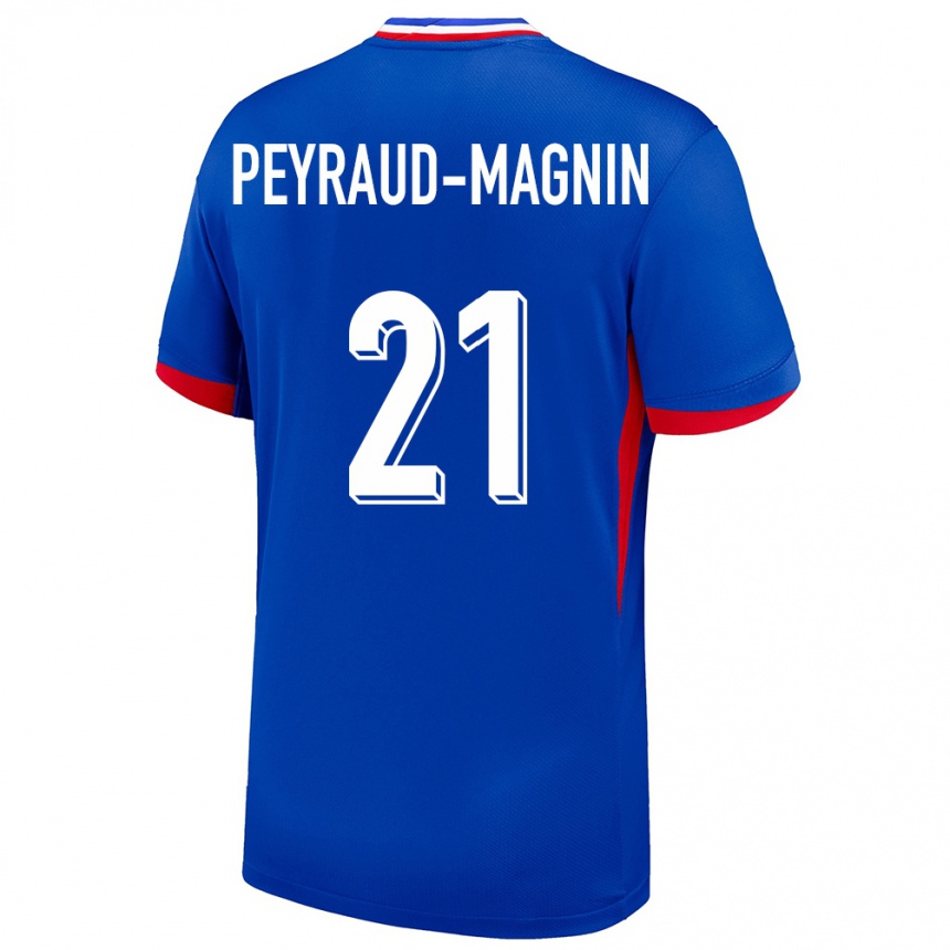 Niño Fútbol Camiseta Francia Pauline Peyraud Magnin #21 Azul 1ª Equipación 24-26