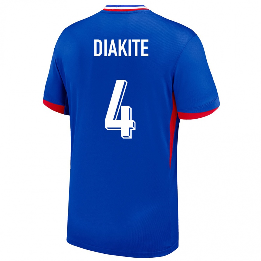 Niño Fútbol Camiseta Francia Bafode Diakite #4 Azul 1ª Equipación 24-26