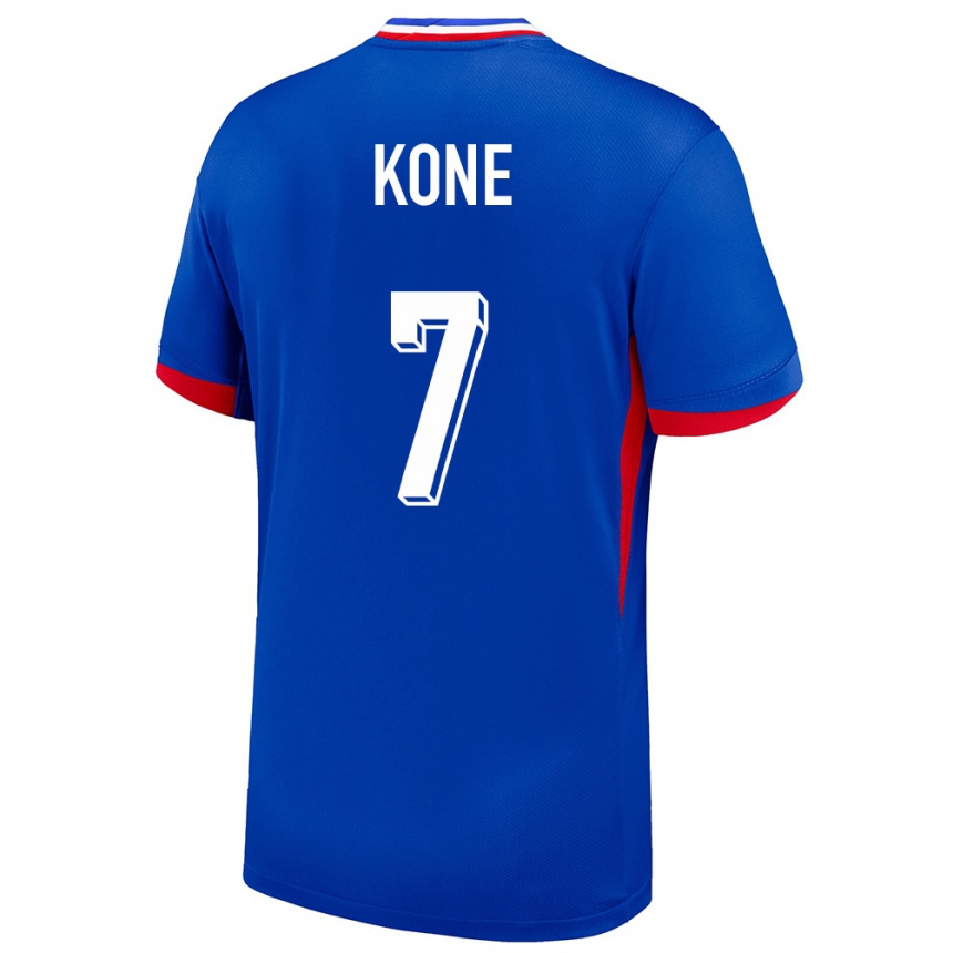 Niño Fútbol Camiseta Francia Kouadio Kone #7 Azul 1ª Equipación 24-26