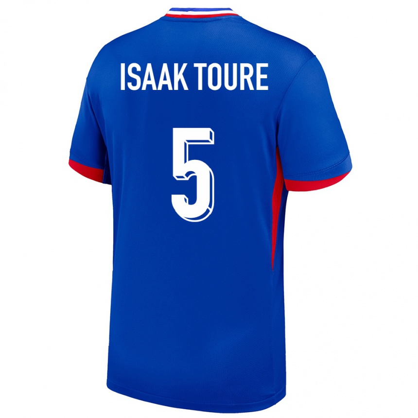 Niño Fútbol Camiseta Francia Souleymane Isaak Toure #5 Azul 1ª Equipación 24-26