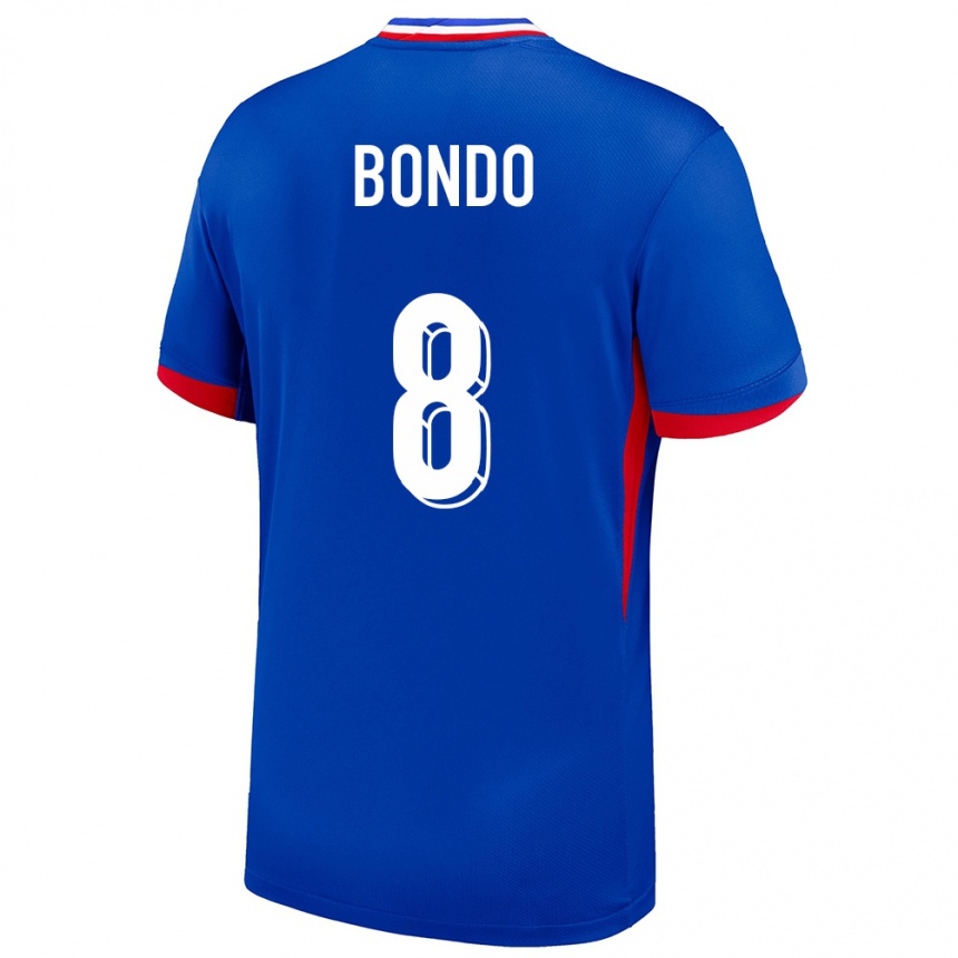 Niño Fútbol Camiseta Francia Warren Bondo #8 Azul 1ª Equipación 24-26