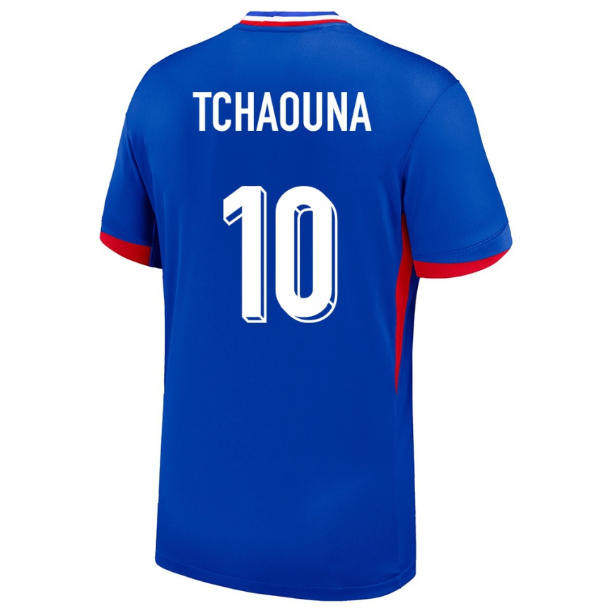 Niño Fútbol Camiseta Francia Loum Tchaouna #10 Azul 1ª Equipación 24-26