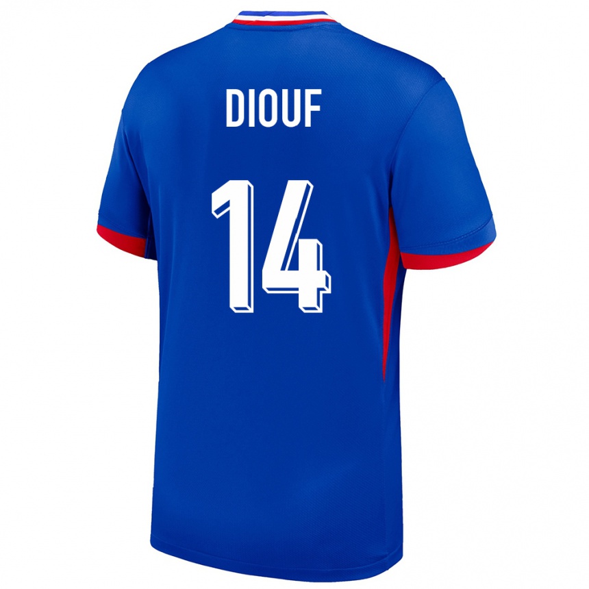 Niño Fútbol Camiseta Francia Andy Diouf #14 Azul 1ª Equipación 24-26