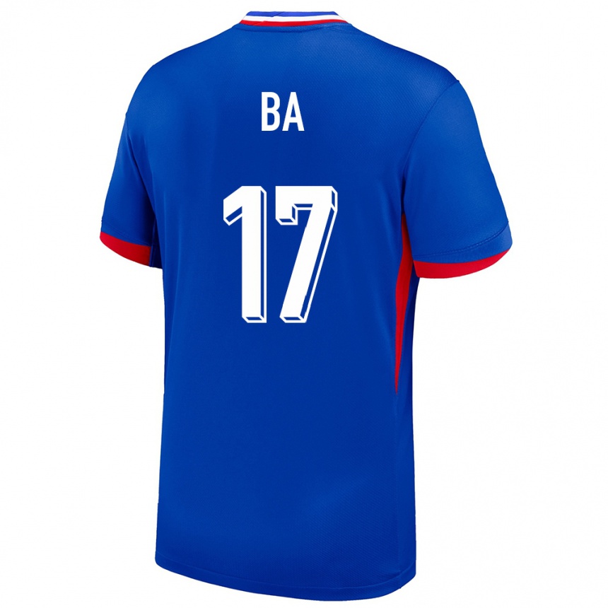 Niño Fútbol Camiseta Francia Abdoullah Ba #17 Azul 1ª Equipación 24-26