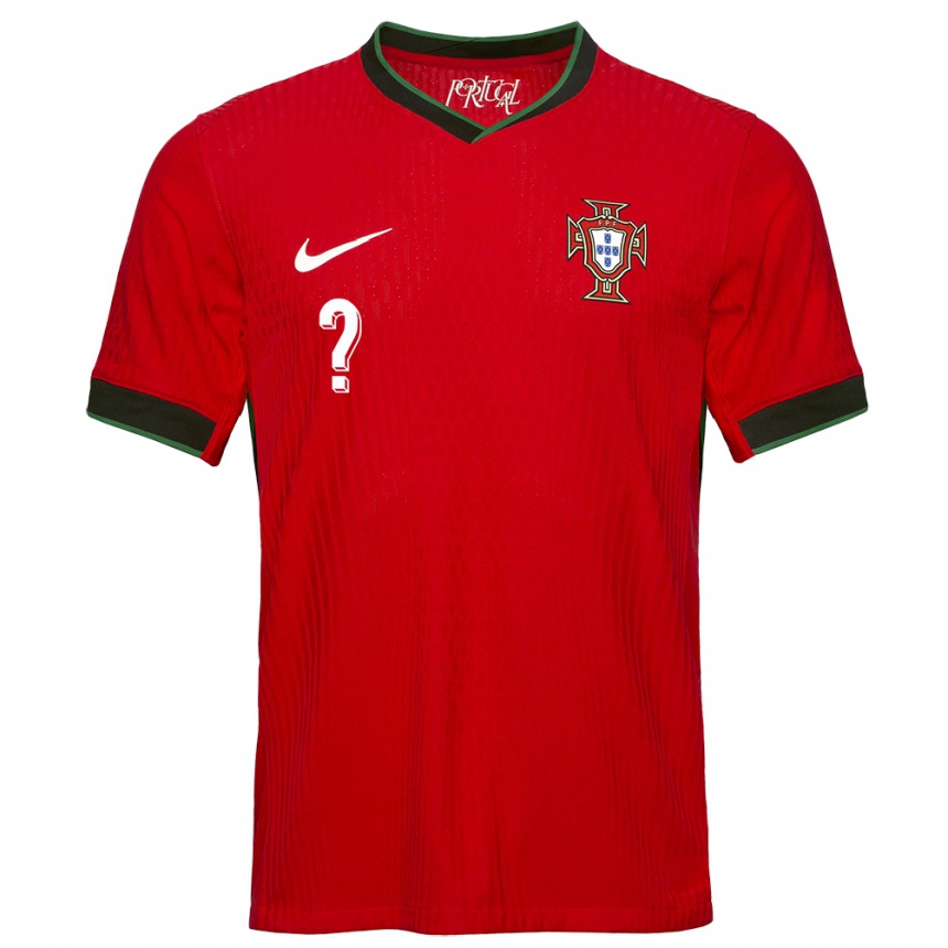 Niño Fútbol Camiseta Portugal Su Nombre #0 Rojo 1ª Equipación 24-26