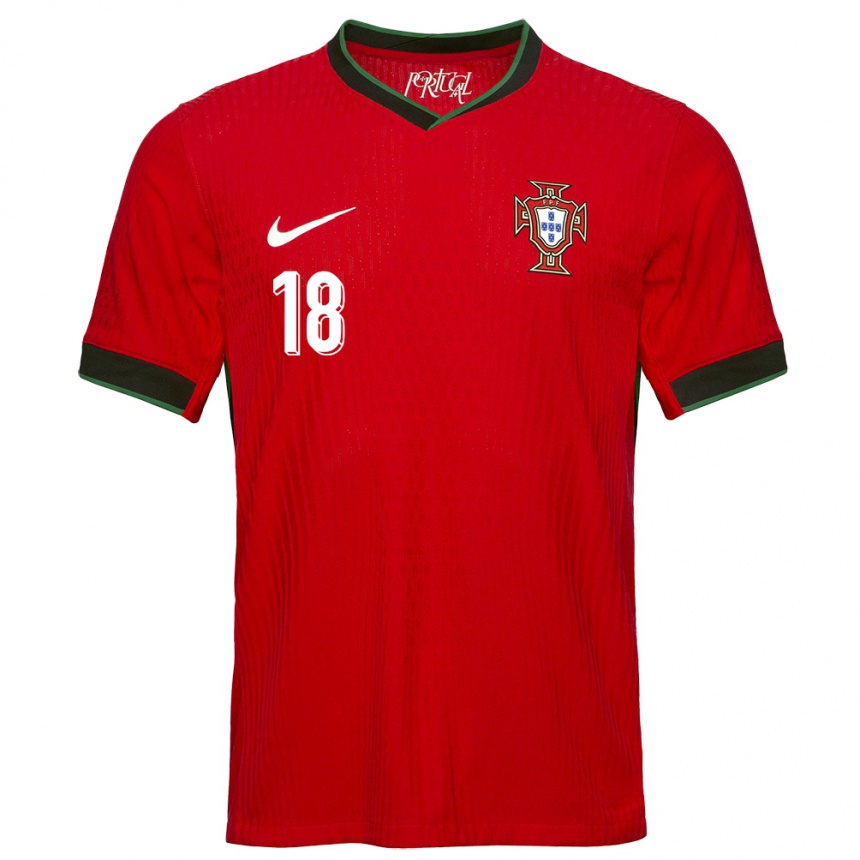 Niño Fútbol Camiseta Portugal Andre Gomes #18 Rojo 1ª Equipación 24-26