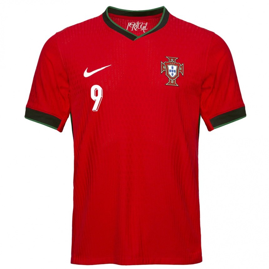 Niño Fútbol Camiseta Portugal Henrique Araujo #9 Rojo 1ª Equipación 24-26