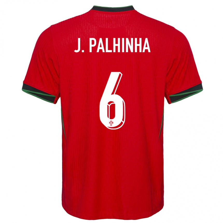 Niño Fútbol Camiseta Portugal Joao Palhinha #6 Rojo 1ª Equipación 24-26