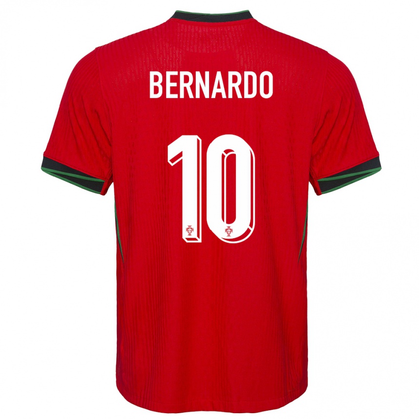 Niño Fútbol Camiseta Portugal Bernardo Silva #10 Rojo 1ª Equipación 24-26