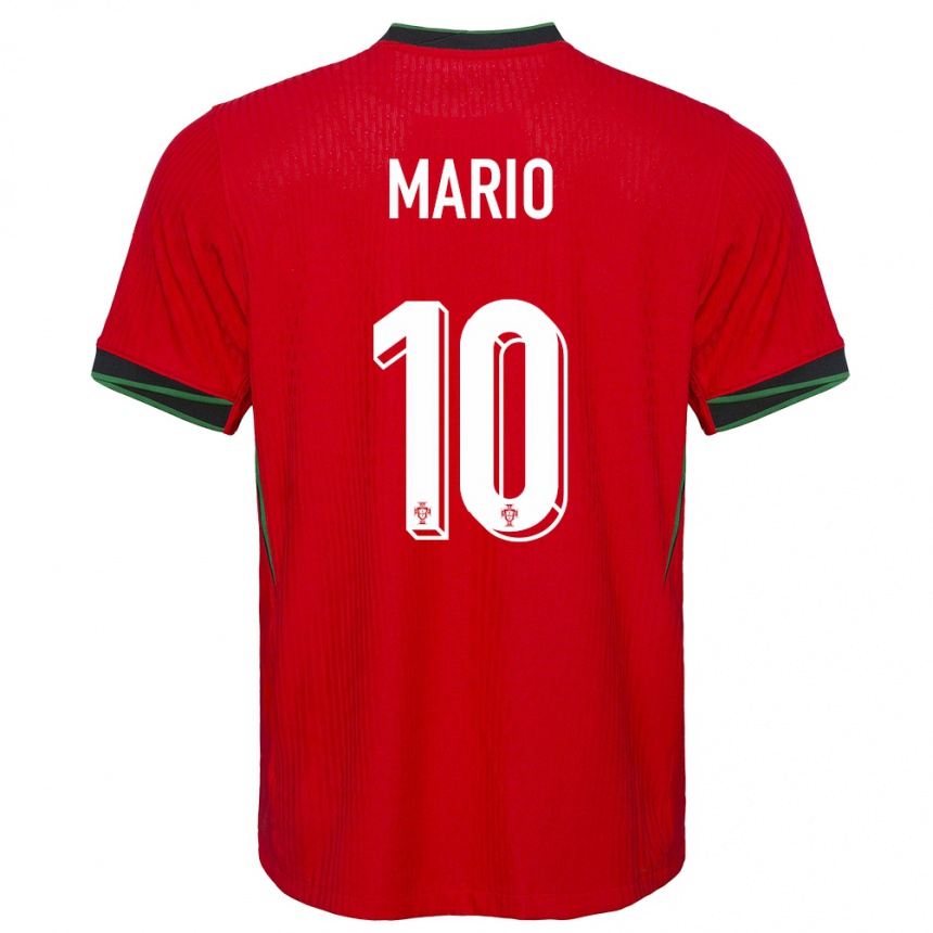 Niño Fútbol Camiseta Portugal Joao Mario #10 Rojo 1ª Equipación 24-26