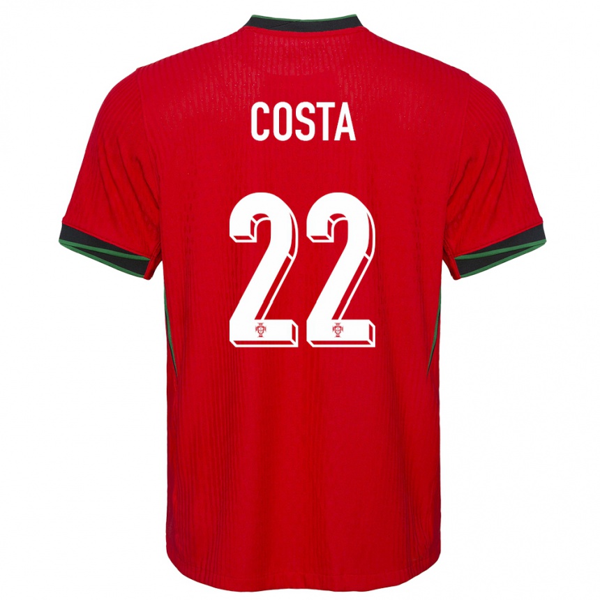 Niño Fútbol Camiseta Portugal Diogo Costa #22 Rojo 1ª Equipación 24-26