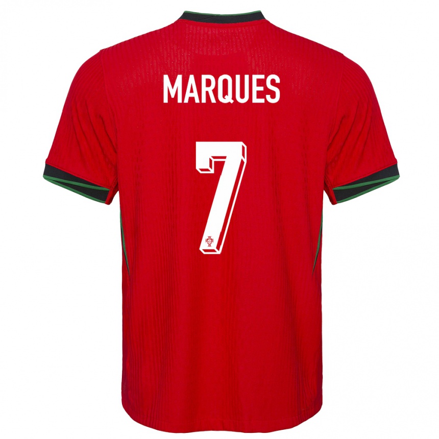 Niño Fútbol Camiseta Portugal Vanessa Marques #7 Rojo 1ª Equipación 24-26