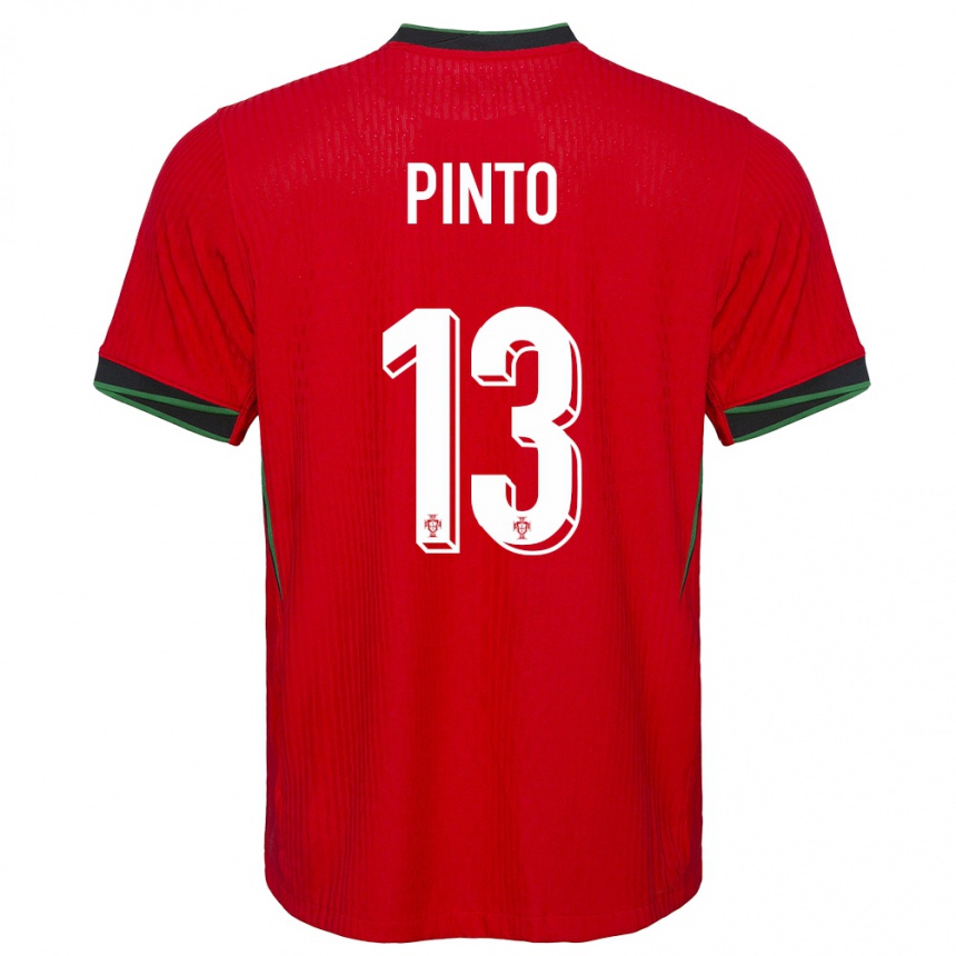 Niño Fútbol Camiseta Portugal Fatima Pinto #13 Rojo 1ª Equipación 24-26